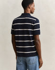 GANT STRIPED SS POLO OCS EVENING BLUE