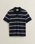GANT STRIPED SS POLO OCS EVENING BLUE