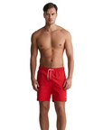 GANT SWIM SHORTS LONG BRIGHT RED