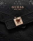 GUESS ELLA LOGO GIRLFRIEND CROSSBODY BLACK LOGO