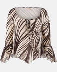 GUESS 3_4 SL SERAFINA MESH TOP WILD ESCAPE PRINT