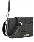 GUESS BOLSO ECO MIETTA FLAP SHOULDER BAG NEGRO - TALLA ÚNICA