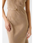 GUESS DALIA BELTED DRESS WET SAND