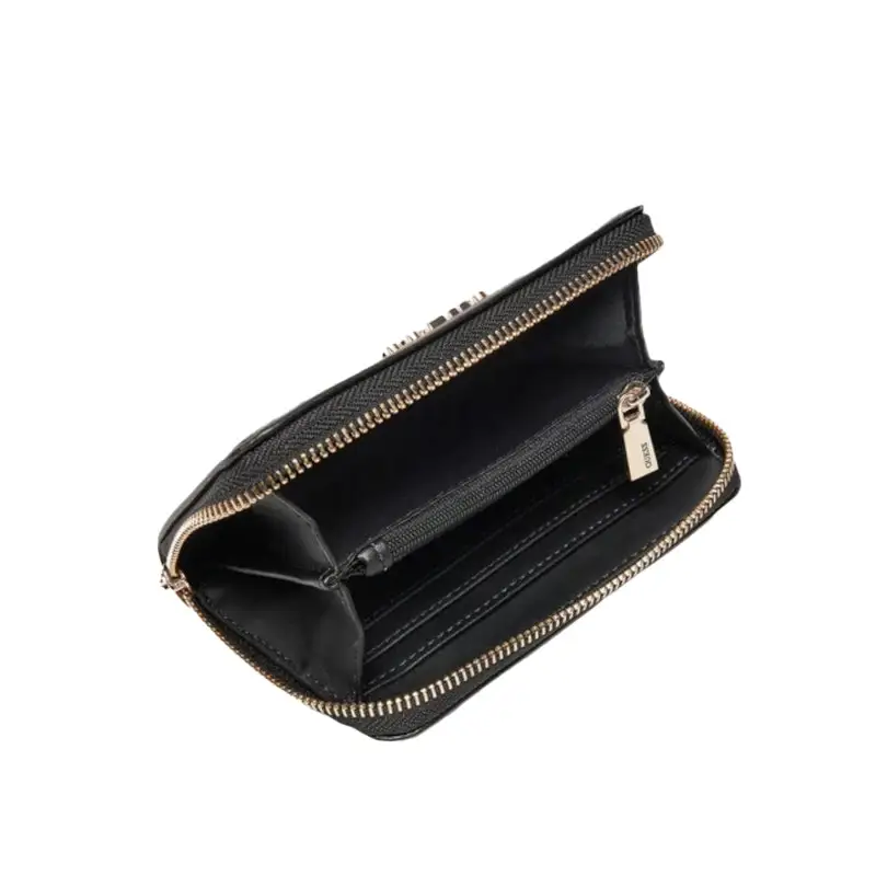 GUESS LAUREL SLG MEDIUM ZIP AROUND BLACK - TALLA ÚNICA / SIN c