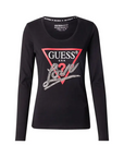 GUESS LS CN TRIANGLE LOVE TEE JB