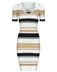 GUESS N EVIE STRIPED POLO DRESS SWTR