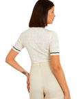 GUESS ROSIE 4G RN SS SWEATER CREAM WHITE