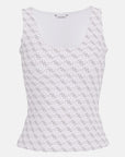 GUESS SL 4G ALLOVER TANK TOP PURE WHITE