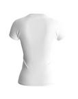 GUESS SS RN SATIN TRIANGLE TEE PURE WHITE