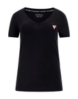 GUESS SS VN MINI TRIANGLE TEE PURE JET BLACK