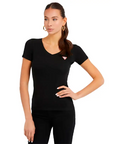 GUESS SS VN MINI TRIANGLE TEE PURE JET BLACK