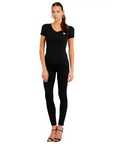 GUESS SS VN MINI TRIANGLE TEE PURE JET BLACK