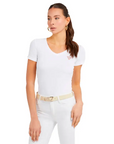 GUESS SS VN MINI TRIANGLE TEE PURE WHITE