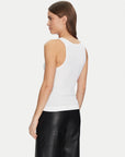 GUESS NEW SL ROUND NK GUENDALINA TOP PURE WHITE