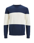 JACK & JONES JERSEY DE RAYAS BLANCO Y AZUL
