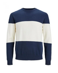 JACK & JONES JERSEY DE RAYAS BLANCO Y AZUL