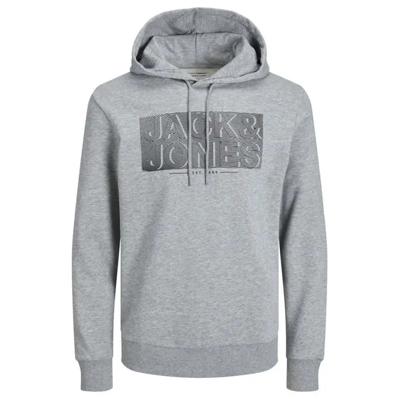 JACK JONES SUDADERA CON CAPUCHA GRIS KALHUA