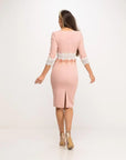 KALHUA VESTIDO BASICO PLUMAS ENCAJE - TALLA ÚNICA