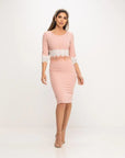 KALHUA VESTIDO BASICO PLUMAS ENCAJE - TALLA ÚNICA
