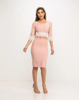 KALHUA VESTIDO BASICO PLUMAS ENCAJE - TALLA ÚNICA