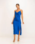 KALHUA VESTIDO LENCERO AZUL - TALLA ÚNICA