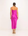 KALHUA VESTIDO LENCERO FUCSIA - TALLA ÚNICA