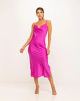 KALHUA VESTIDO LENCERO FUCSIA - TALLA ÚNICA
