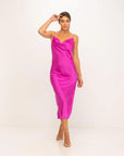 KALHUA VESTIDO LENCERO FUCSIA - TALLA ÚNICA