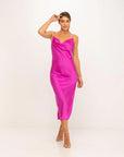 KALHUA VESTIDO LENCERO FUCSIA - TALLA ÚNICA