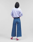 KARL LAGERFELD DENIM CULOTTES W/LOGO BLUE