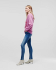 KARL LAGERFELD IKONIK 2.0 CREW NECK SWEATER PINK