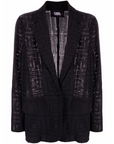 KARL LAGERFELD KL BRODERIE ANGLAISE BLAZER BLACK
