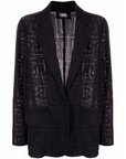 KARL LAGERFELD KL BRODERIE ANGLAISE BLAZER BLACK