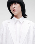 KARL LAGERFELD KL BRODERIE ANGLAISE BLAZER BLANCO
