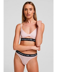 KARL LAGERFELD LOGO THONG PINK