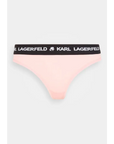 KARL LAGERFELD LOGO THONG PINK