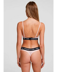 KARL LAGERFELD LOGO THONG PINK