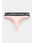 KARL LAGERFELD LOGO THONG PINK