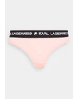 KARL LAGERFELD LOGO THONG PINK