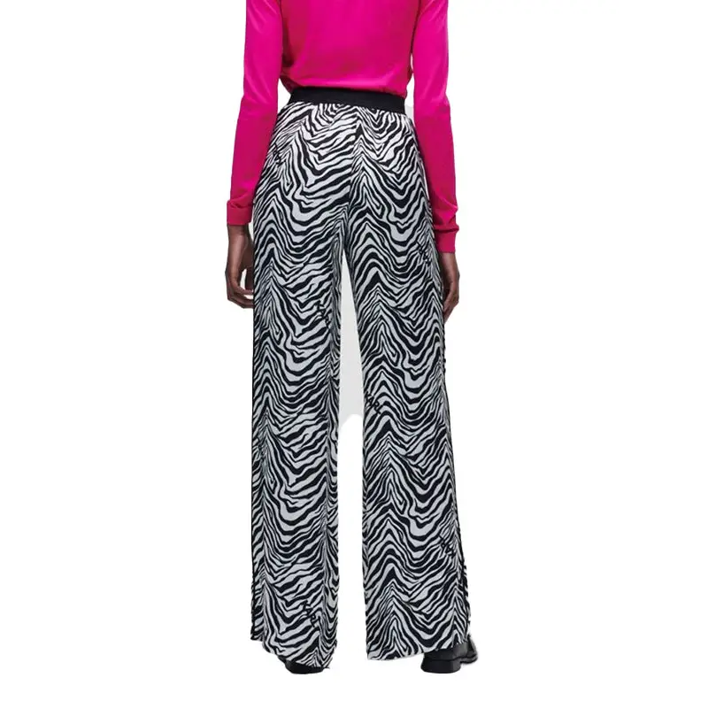 KARL LAGERFELD PRINTED WIDE LEG PANTS