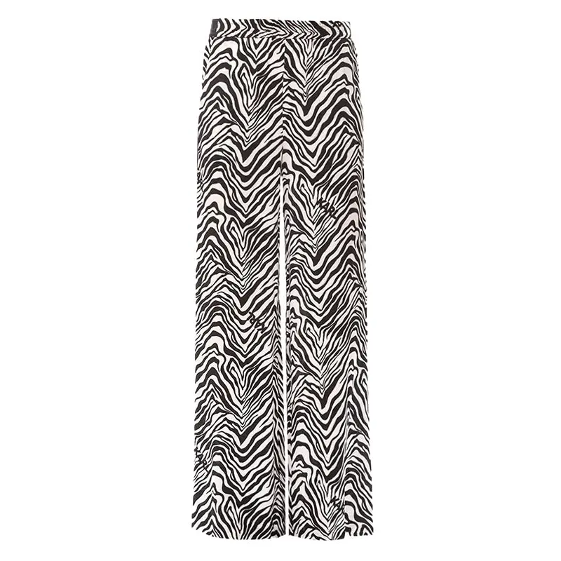 KARL LAGERFELD PRINTED WIDE LEG PANTS