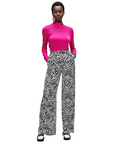 KARL LAGERFELD PRINTED WIDE LEG PANTS