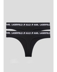 KARL LAGERFELD SET PACK THONG LOGO BLACK