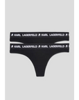 KARL LAGERFELD SET PACK THONG LOGO BLACK