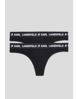 KARL LAGERFELD SET PACK THONG LOGO BLACK