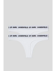 KARL LAGERFELD SET PACK THONG LOGO WHITE