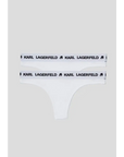 KARL LAGERFELD SET PACK THONG LOGO WHITE