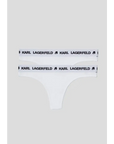 KARL LAGERFELD SET PACK THONG LOGO WHITE