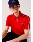 LACOSTE SHORT SLEEVED RIBBED COLLAR SHIRT