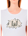 LIU JO CAMISETA DE MANGA CORTA BLANCA CON FLORES
